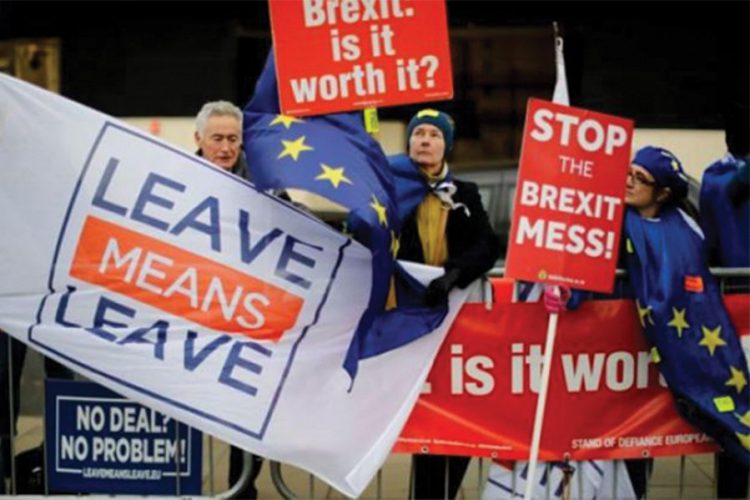 Pro- and anti-Brexit protesters Photo source: AsianAffairs.in